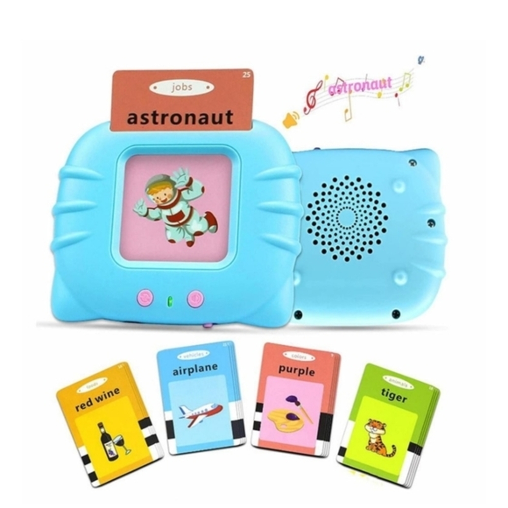 Electronic Flash Cards, Educational Toy for Toddlers, 112‎ Cards Blue